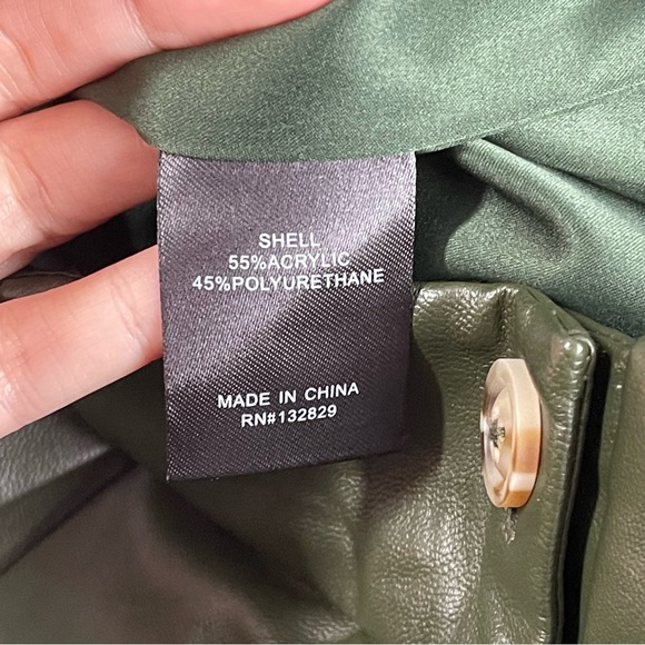 Majorelle Revolve Clive Olive Faux Leather Pants Size Small - Picture 2 of 4
